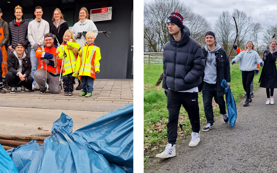 Vom kleinen Zigarettenstummel bis hin zum 2-Meter langem Metallrohr – insgesamt 80 Kilogramm Abfall konnten Elias Diederichs, Fabian Bornemann, Robin Hagenmeyer, Dirk Weiner, Marie Brauer, Shiva Sauermann, Eric Hesse, Joel Ollenik, Marcel Freiberg, Melina und Phil Langenberg sammeln.